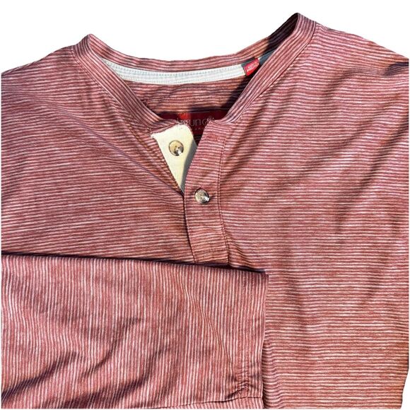 Bruno Milano Super Soft Pullover Henley Shirt Long Sleeve Merlot Men’s L - Picture 2 of 9